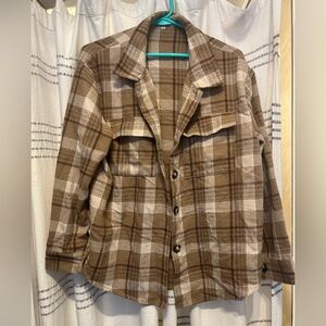 Plaid Brown Tan Jacket